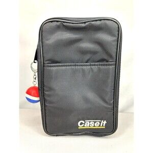 VTG Case It 15 CD Storage Nylon Carrying Bag Black Classic Travel Pepsi Keychain